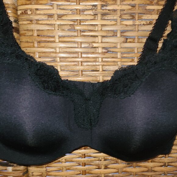 Le Mystere Bra 32D Black Full Fit Underwire Lightly Padded Lace Tisha 965 - Picture 5 of 5